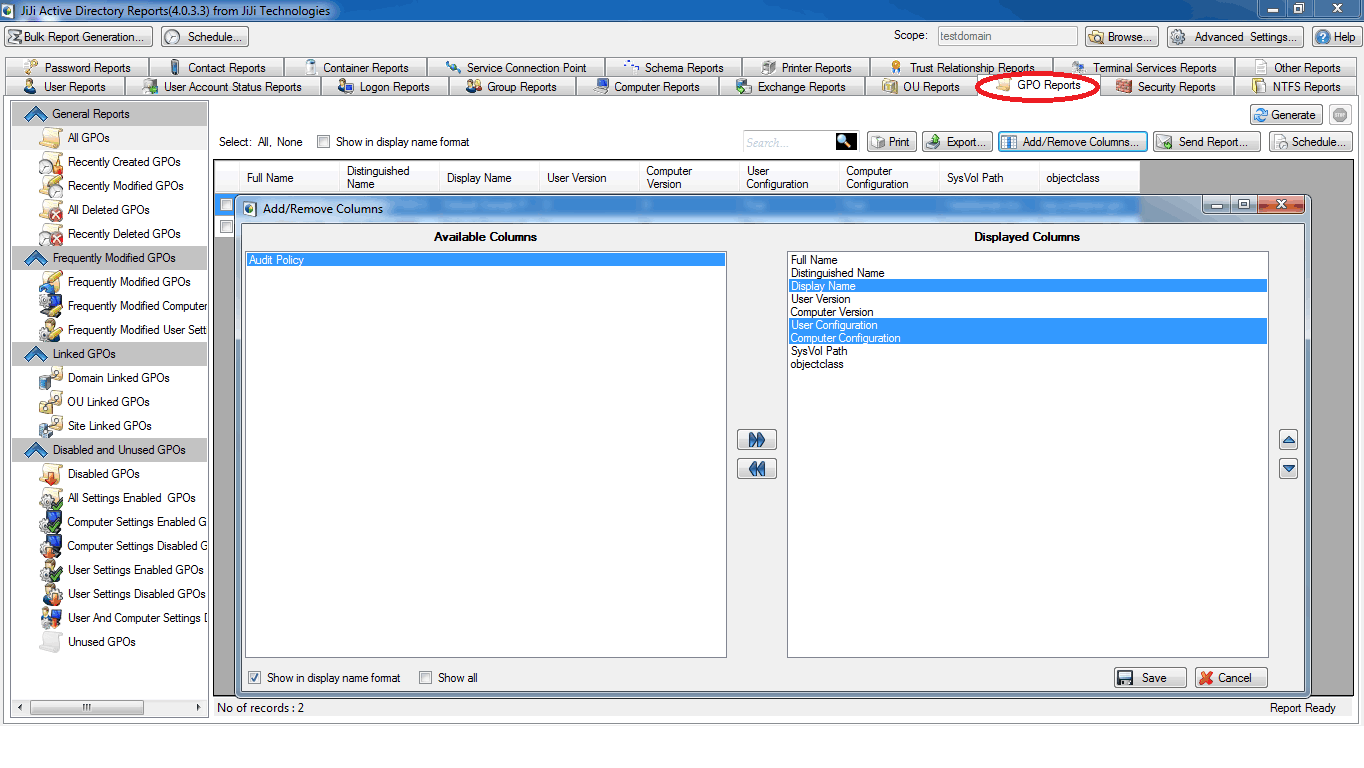 Address Tab